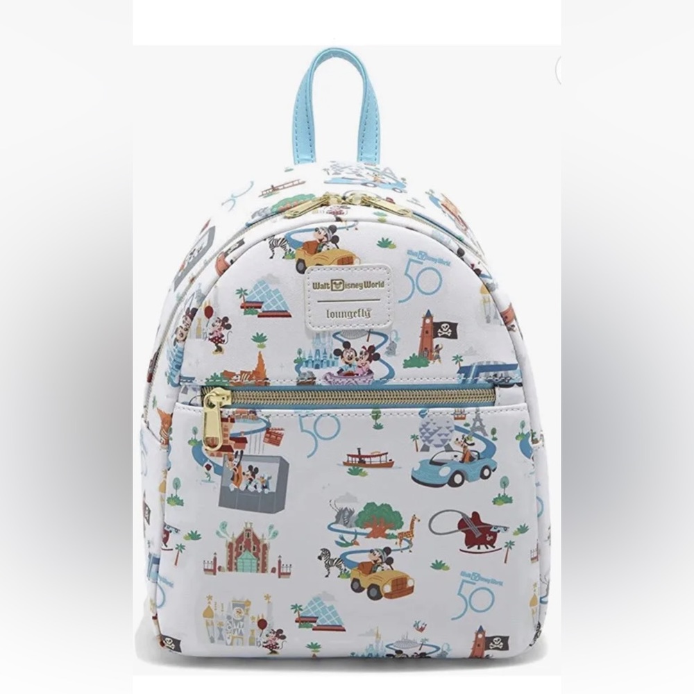 Loungefly Walt Disney World 50th Anniversary Mini Backpack NWT